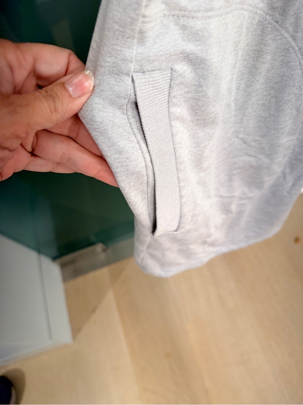 Athleta Light Gray Hooded Lounge Cardigan - Picture 5 of 10